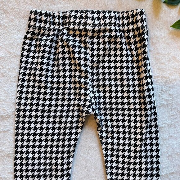Pekkle 6M Black & White Houndstooth Cotton Leggings VGUC Baby Girls - Picture 7 of 13